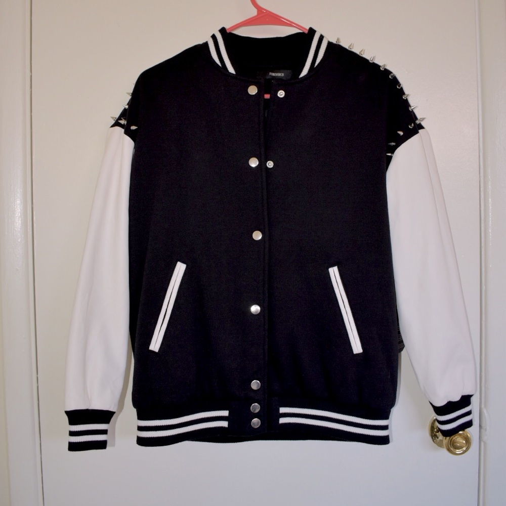 Forever21 Studded Bomber Jacket